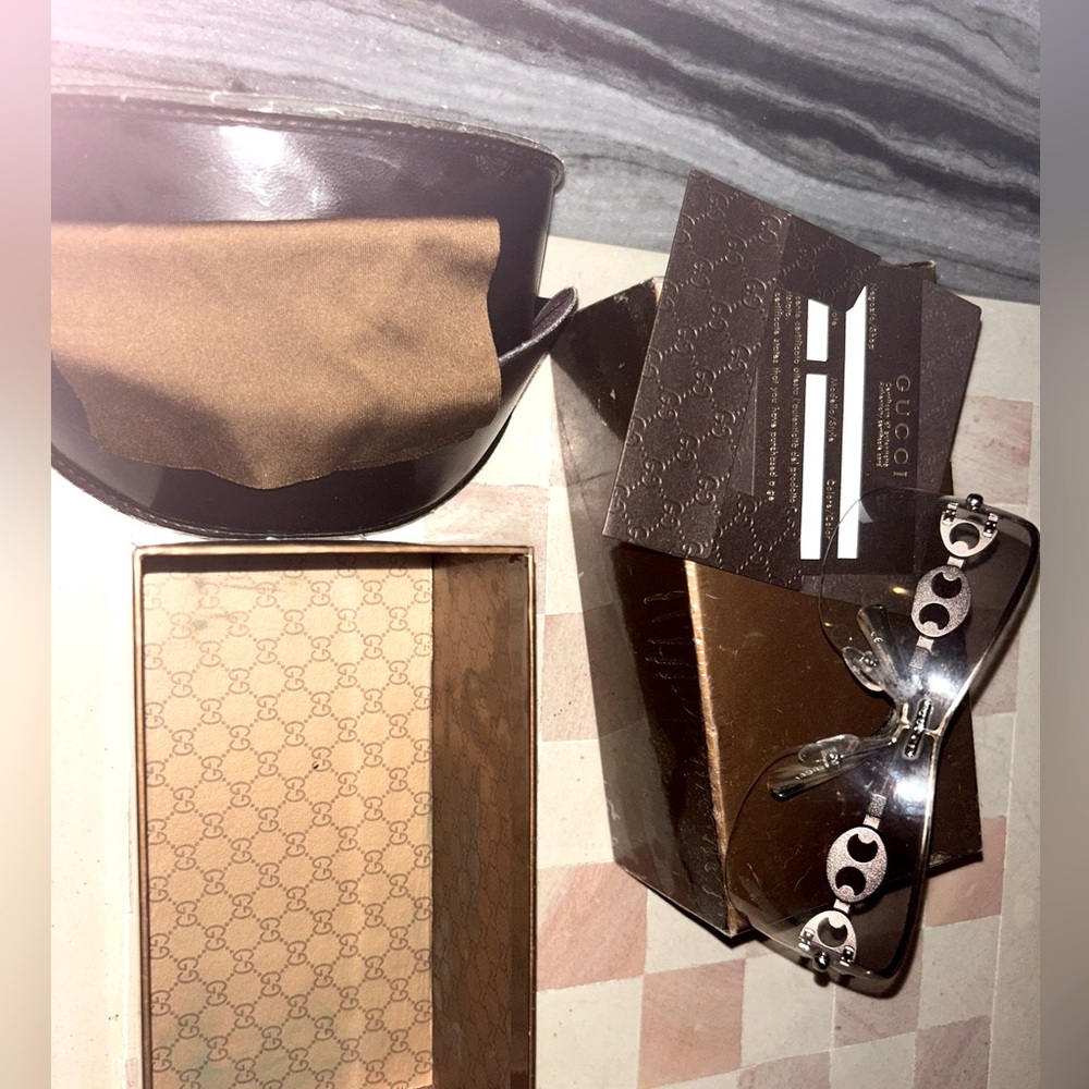 Gucci shield sunglasses